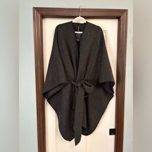 Torrid Heather Gray Ruana with Belt
